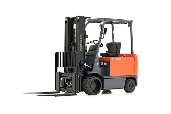 A Toyota 10k lbs. capacity electric forklift