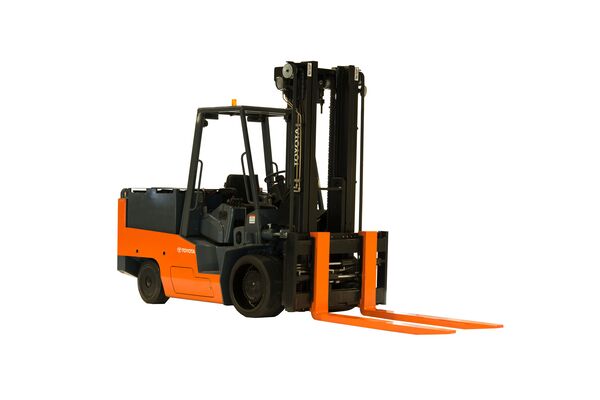 A Toyota 30k capacity electric forklift