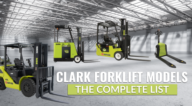 Featured image for the article CLARK Forklift Models: The Complete List (courtesy of Conger Industries)