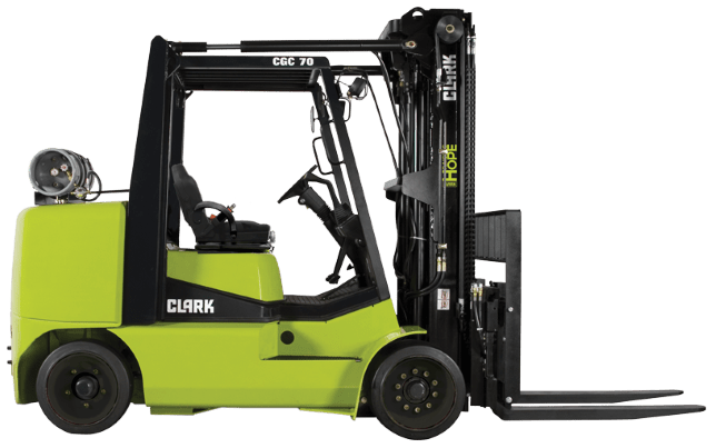 clark-cgc70-ic-cushion-tire-forklift A CLARK CGC70 internal combustion (IC) cushion tire forklift