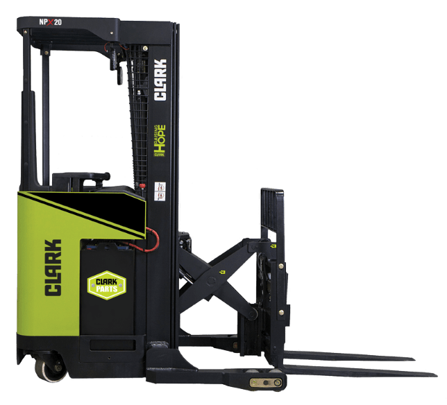 clark-npx20-electric-reach-truck-forklift A CLARK NPX20 electric reach truck forklift