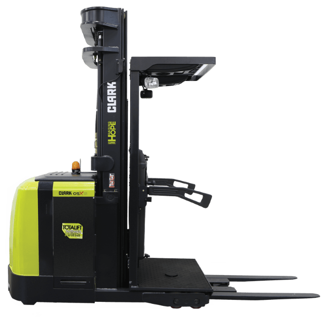 A CLARK OSX15 electric order picker forklift