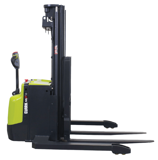A CLARK SSX18 electric stacker forklift