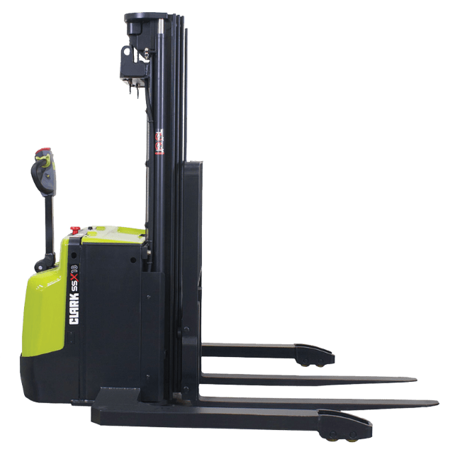 clark-ssx18-electric-stacker-forklift A CLARK SSX18 electric stacker forklift
