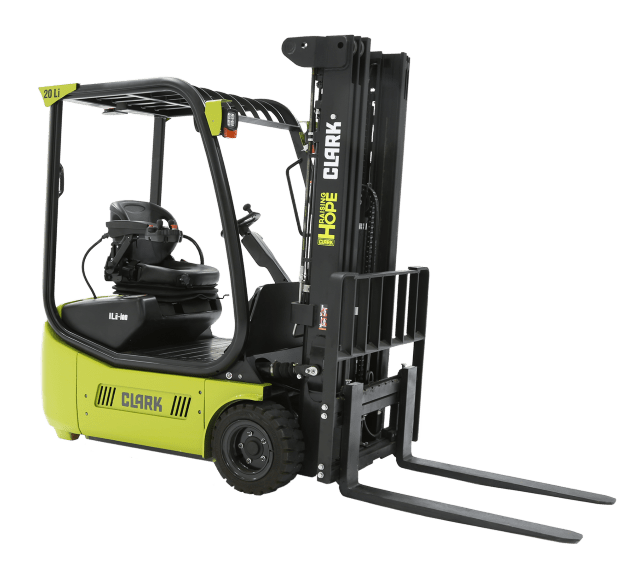 clark-twli20-electric-sit-down-rider-forklift A CLARK TWLI20 electric sit-down rider forklift