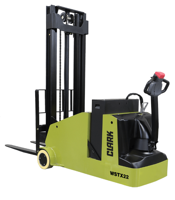 clark-wstx22-electric-stacker-forklift A CLARK WSTX22 electric stacker forklift