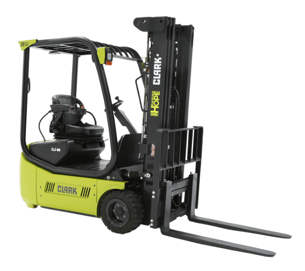 clark-3-wheel-electric-forklift-sit-down Clark 3-Wheel Electric Forklift Sit-Down