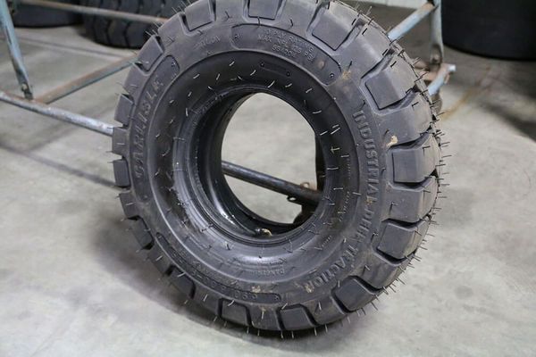 A Carlisle pneumatic forklift tire