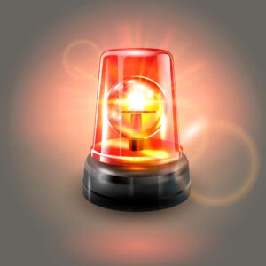 Red flashing warning light