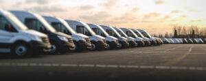 A Fleet of delivery vehicles
