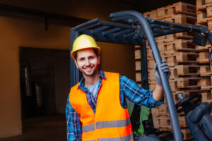 Happy Forklift Operator