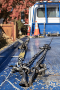 Chains on a Trailer for transportation