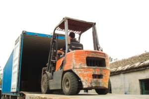 Forklift Entering a truck