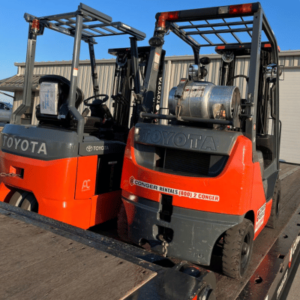 Forklifts on Trailer