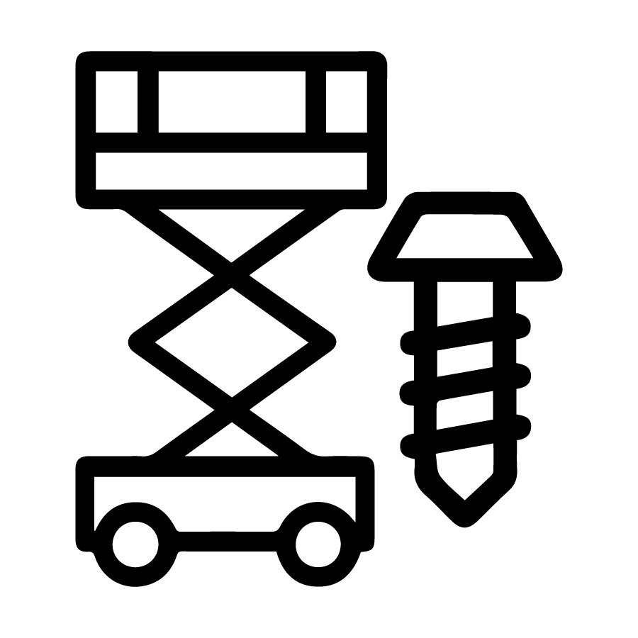 Aerial Lift Parts & Components Icon - Black