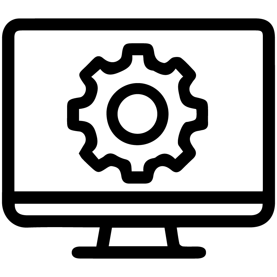 Ecommerce Order Fulfillment Technology & Software Icon - Black