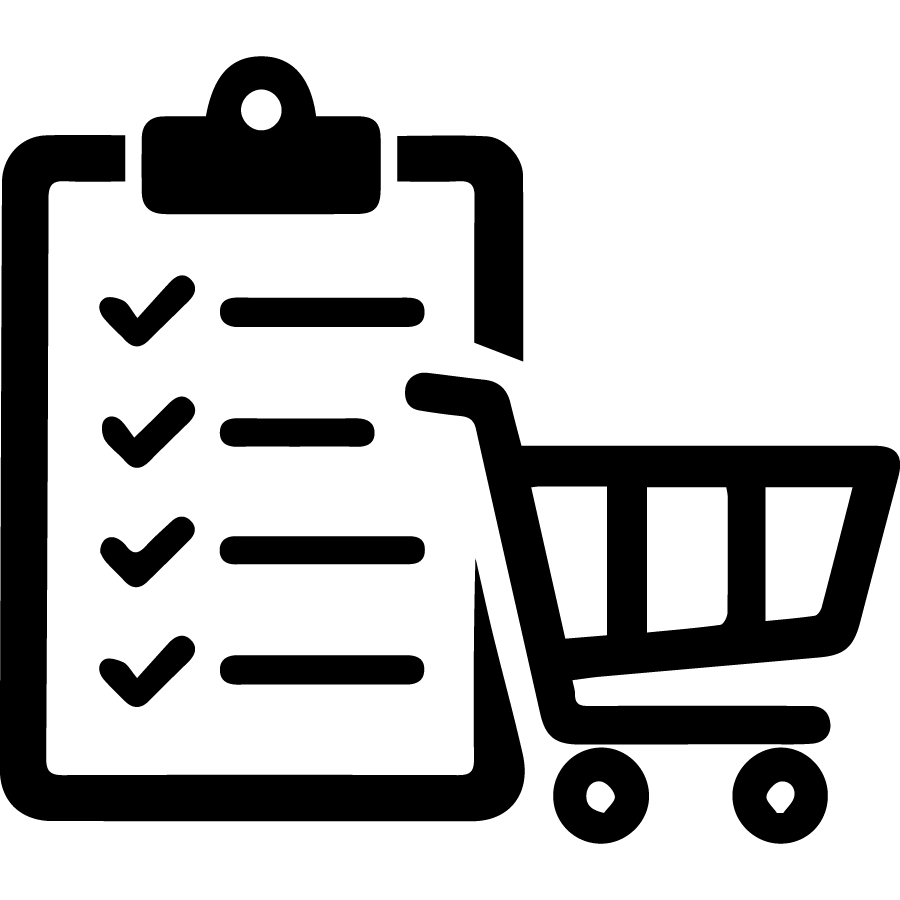 Forklift Parts Buying-Ordering Help Icon - Black