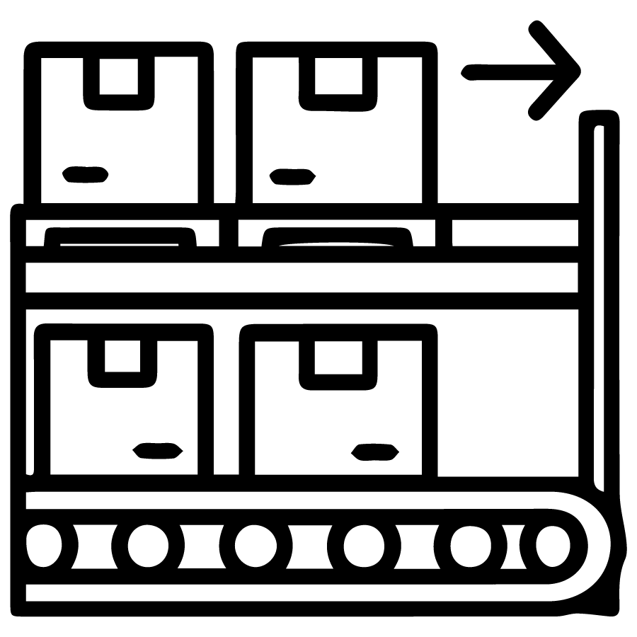 Storage & Pallet Racking Related Systems Icon - Black