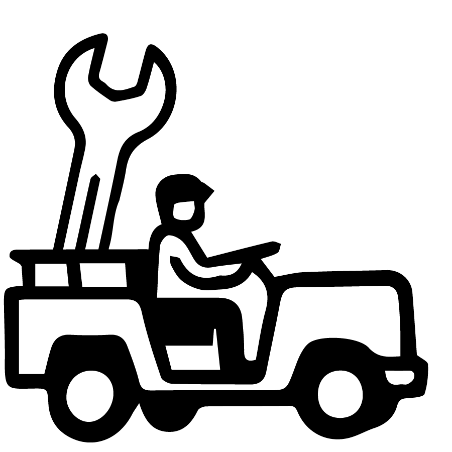 Utility Vehicle Purchasing Operations & Maintenance Icon - Black
