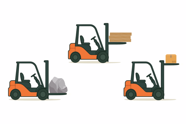 Forklifts Lifting Varying Weights at Different Heights