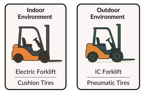 Comparison Between Tire Type and Environment