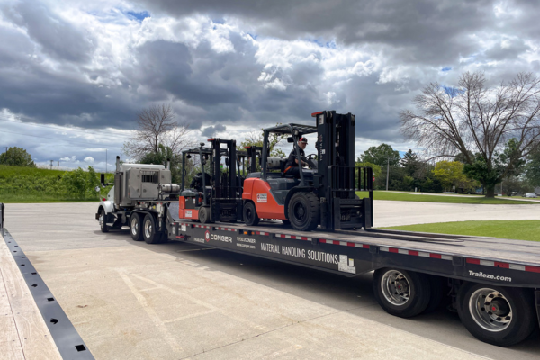 Forklift Being Delivered