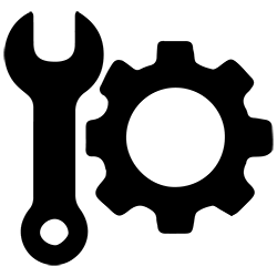 Aerial Lift Maintenance & Technical Icon - Black