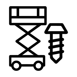 Aerial Lift Parts & Components Icon - Black