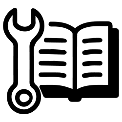 Aerial Lift Tools & Resources Icon - Black