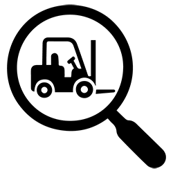 Find the Right Forklift Rental Provider Icon - Black