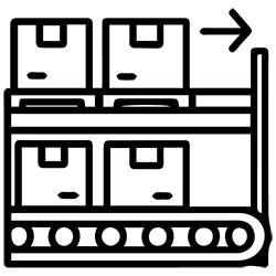 Storage & Pallet Racking Related Systems Icon - Black
