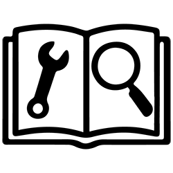 Tools, Resources & Evaluation Icon - Black