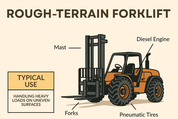 Rough Terrain Forklift Diagram